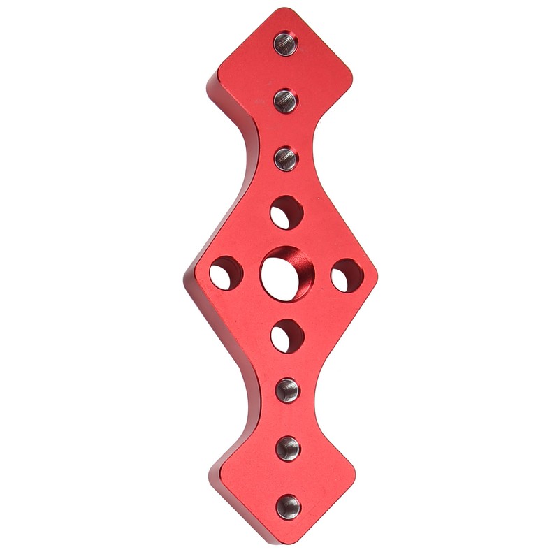 Woodworking Straight Hole Punch Locator Red Aluminum Alloy with Drill