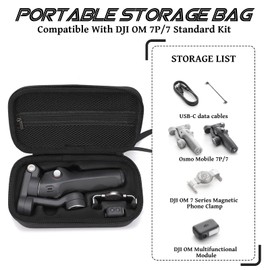 SENLINLIN Osmo Mobile 7P Case, 1:1 Custom Fit Portable Storage Bag for DJI Osmo Mobile 7/7P Vlog Combo Gimbal Stabilizer and Accessories