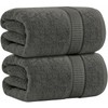 Oakias Premium Quality Grey Bath Sheets – 2 Pack –