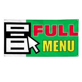 genetic/unbranded Vinyl Banner Multiple Sizes Full Menu Outdoor Advertising Printing Outdoor - 60x144inches