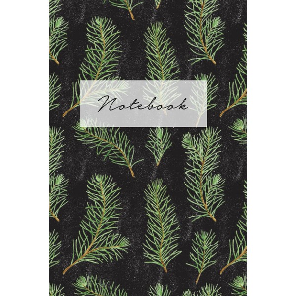 Watercolor Green Pine Tree Branches. Botanical illustration Journal. Christmas and