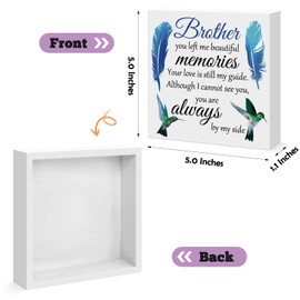 Memorial Gifts for Loss of Brother Memorial Wood Box Sign Decor Sympathy Gifts for Loss of Brother Funeral Grief Gift Bereavement Gifts for Loss of Brother Condolence Remembrance Decor