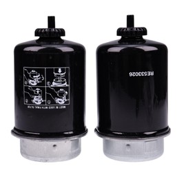 IEQFUE 2PCS Fuel Filter RE533026 233-9856 Compatible With JD 318D 323D 326D 332D 333D 244J 304J 324J Perkins MP10326 MP10325 Caterpillar 236B 246C 262C 272C