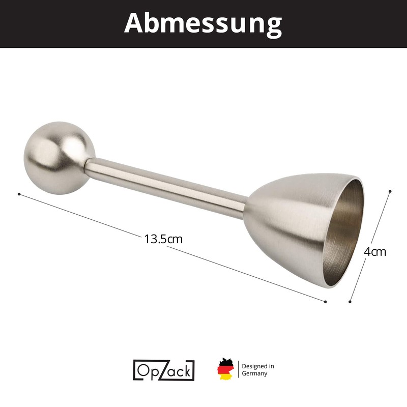 OpZack 1 x premium egg topper made of high-quality stainless