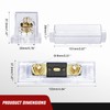 Nilight 2PCS 200A ANL Fuse Holder ANL Blade Fuse 4PCS