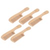 5pcs Bamboo Hair Comb Anti Statics Round Teeth Fragrance Wide