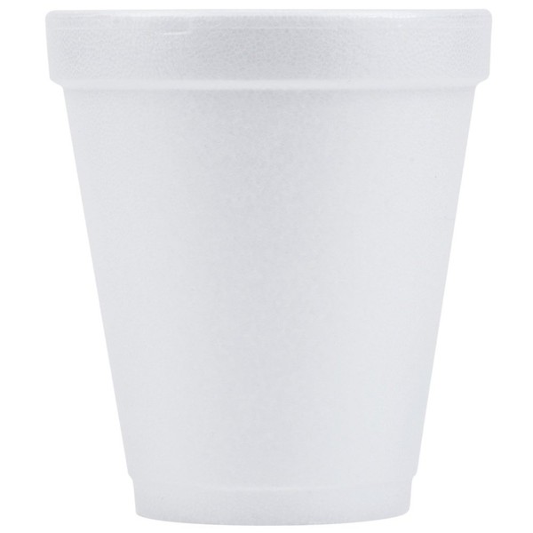DART 8J8 Foam Drink Cups, 8oz, White, 25/Bag, 40 Bags/Carton