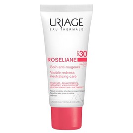 Uriage Roseliane Crema Facial Anti-Rojeces SPF30 Hidratante, con Extracto de Ginseng y Algas - Cubre el Enrojecimiento, Proporciona una Acción Calmant