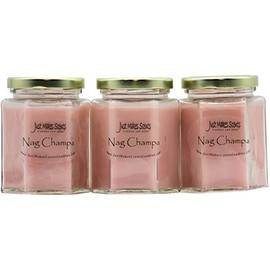 3 Pack - Nag Champa Scented Blended Soy Candle | Soothing Nag Champa Fragrance | Hand Poured in The USA by Just Makes Scents