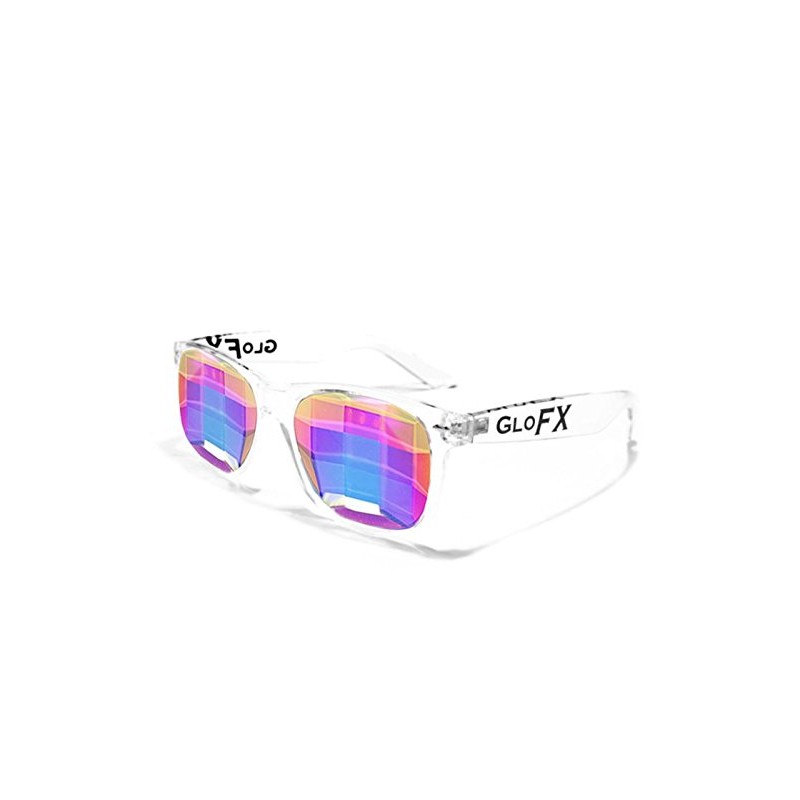 GloFX Bug Eye Ultimate Kaleidoscope Glasses (Clear, Bug Eye Lens)