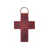 Cross Bible Keychain - Hand-Stitched Genuine Cowhide Leather Keychain Strap