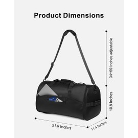 NPBAG Convertible Garment Duffle Bags for Travel - Carry on Garment Bag, Suit Bag for Men & Women, 3 in 1 Foldable Travel Duffle Backpack with Shoulder Strap (Black)