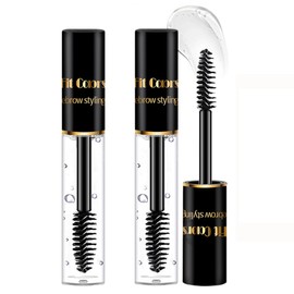 2PCS Clear Eyebrow Setting Gel Waterproof Eyebrow Gel Clear Brow Styling Clear Gel, Long Lasting Eyebrow Glue,Brow Gel Clear,Clear Eyebrow Gel for Natural Eyebrow Styling 24-Hour Brow Setter Brow Gel