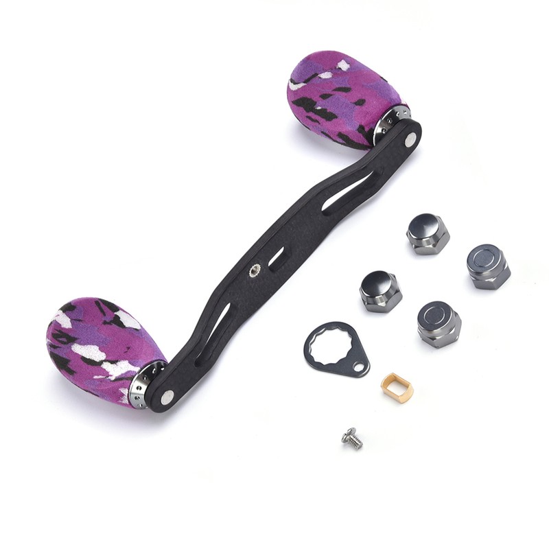 Fishing Reel Handle Knob Carbon Fiber Frame with Fittings Replacement