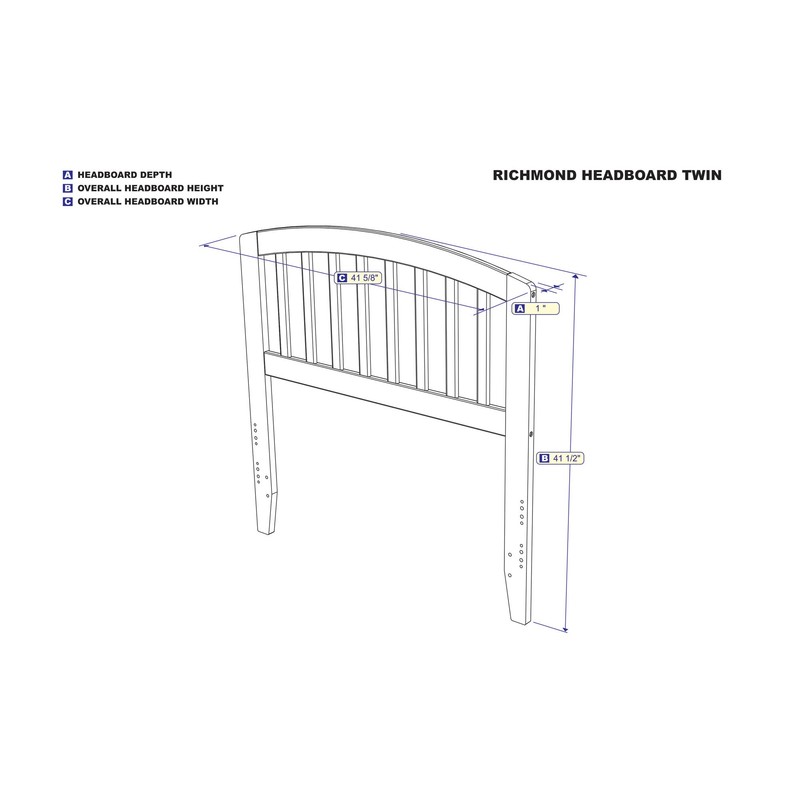 AFI Richmond Headboard, Twin, White