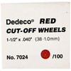 Dedeco 7024 Cutting-Off Wheel, Red, 1-1/2" x .040", Size, Pack