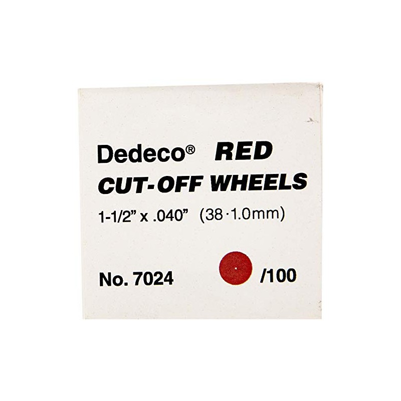 Dedeco 7024 Cutting-Off Wheel, Red, 1-1/2" x .040", Size, Pack