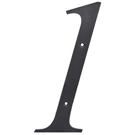 Hillman 847375 Black House Number 1, 6-Inch Nail Plastic