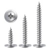 (250 pcs)#8×1" Phillips Truss Head Wood Screws Stainless Steel 410