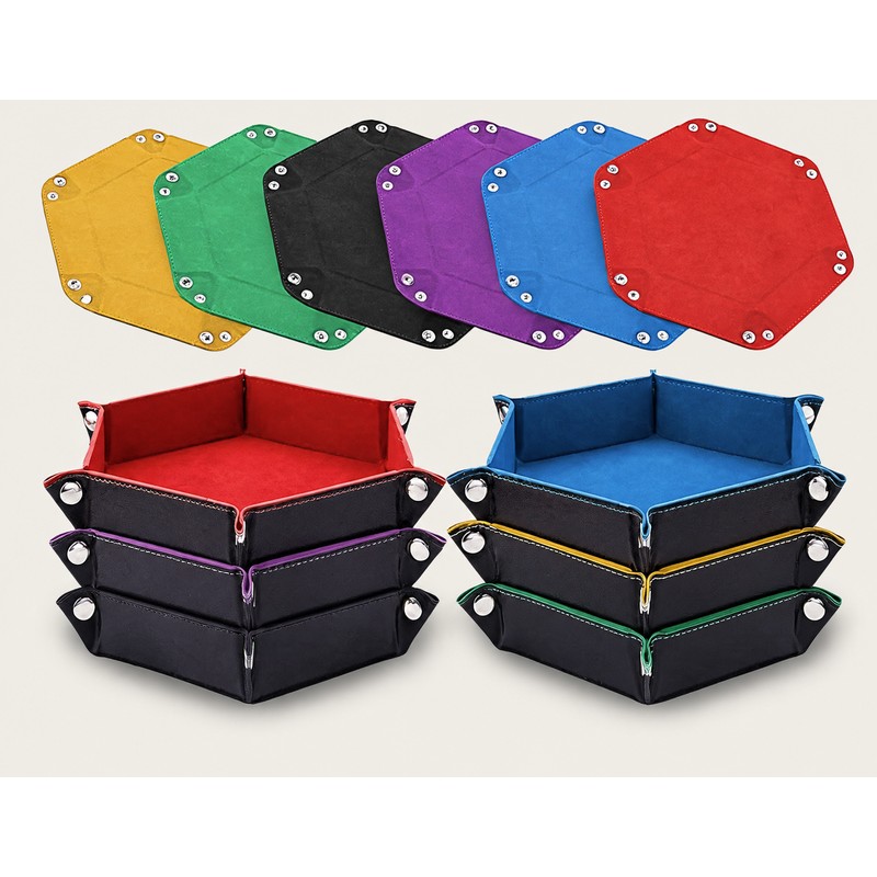 Hexagon Dice Rolling Tray for D&D and RPG Games –