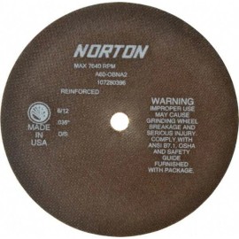 Norton 8 x 0.035, 5/8" Hole 60 Grit Aluminum Oxide Cutoff Wheel