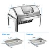 Fashionwu Large Visible Chafing Dishes Buffet Set, 25×17.8 Inch Stainless