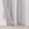 jinchan Tab Top Gray Kitchen Curtains 24 Inch Linen Textured