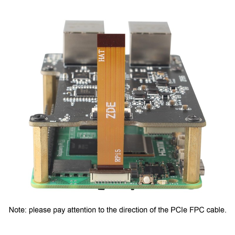 ZDE ZP595 PCIe to Dual 2.5G Ethernet Port HAT Expansion