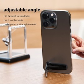 Ultra-Thin Phone Kickstand, Foldable & Adjustable Mini Cell Phone Holder，tablet stand，Invisible Holder for Back of Phone, Multi-Angle Cell Phone Metal Kickstand Desk Stand Holder Stick on Back