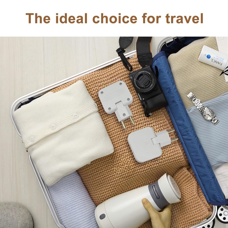 Momowin 2 x Flat Plug Multiple Sockets, Flat Plug with