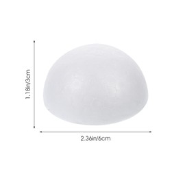 SUPVOX 50pcs White Craft Foam Balls Polystyrene Balls Half Round Foam Balls for Christmas Wedding Decoration White 6cm