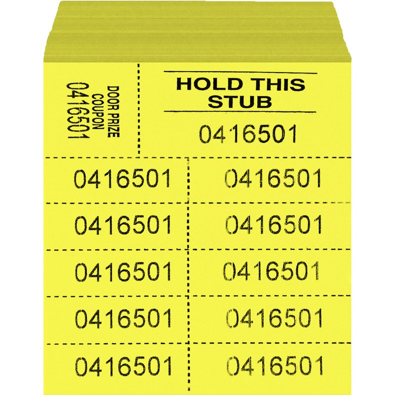 Auction Tickets - 500 Sheets - 10 Numbers per Sheet