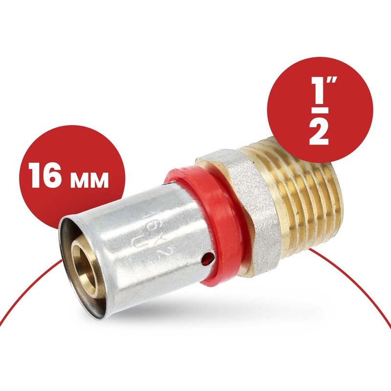 Clutch Connector PEX Press Fittings 20 x 25 Heating Installation
