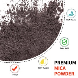 Yipoyilo Mica Powder - 100g Mica Powder for Epoxy Resin - Metallic Color Pigment for Resin, Soap, Bath Bombs, Eye Shadow, Nails, DIY Crafting Projects etc. (Eggplant Purple)