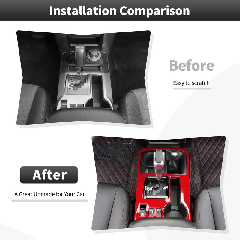 CheroCar Center Console Gear Shift Panel Cover Trim Compatible with