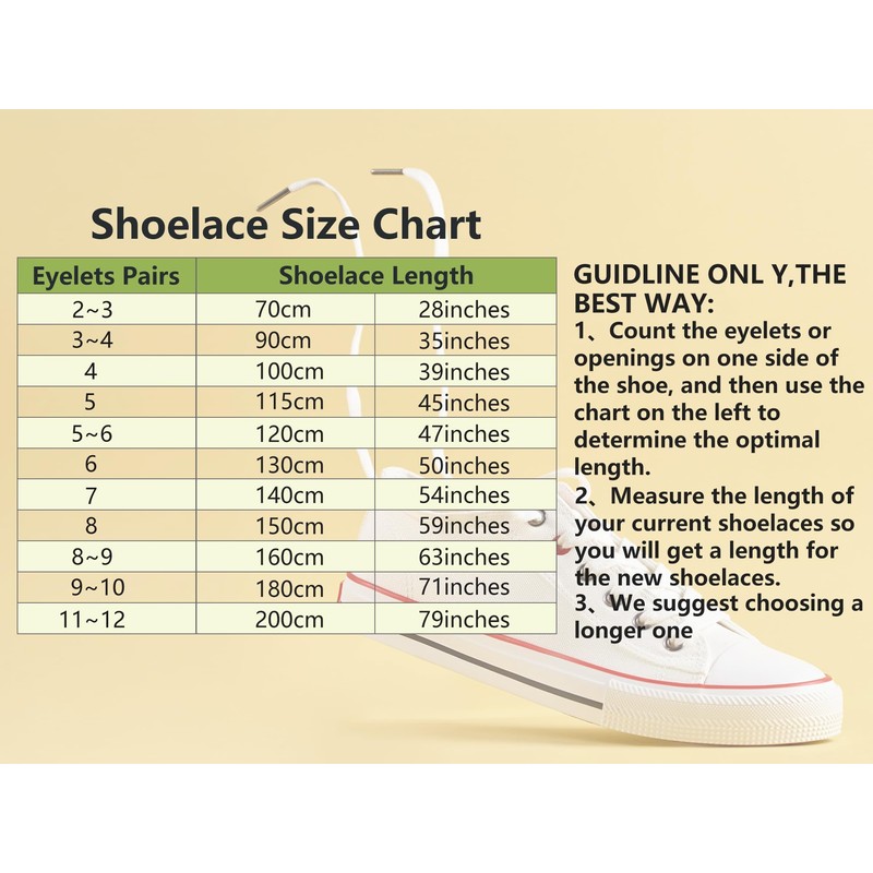 Elerevyo Shoelaces, Flat Laces, Flat Laces, Fashionable, 2 Pairs, black