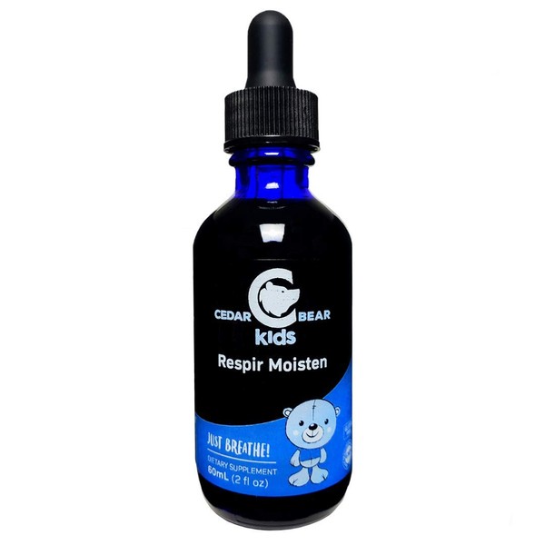 Cedar Bear Respir Moisten for Kids a Liquid Herbal Supplement That Moisturizes and Soothes Irritated Respiratory Tissues and Relieves Occasional Dry Coughs 2 Fl Oz