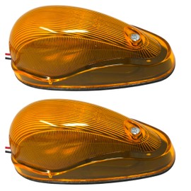 All Star Truck Parts Pair (Qty 2) 4.6" Amber Sleeper Cab LED Side Marker/Turn Led Light Clearance For Freightliner Century/Columbia Surface Mount, Amber Oval Side Marker and Turn Signal Sealed