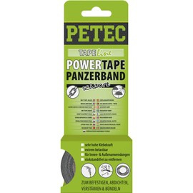 PETEC Panzertape schwarz Gaffa Tape schmal. Schwarzes Klebeband 5 m Isolierband Gewebeband Panzerband Panzerklebeband extra stark 86105