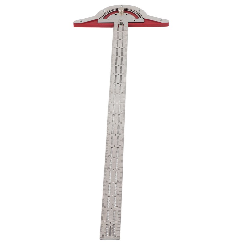 Edge Rule Protractor Aluminum Alloy T Square Woodworkers Edge Ruler