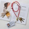 [Kizvora] Red Crystal Beaded Lanyard for ID Badges & Keys
