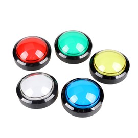 EG STARTS - 5 botones Arcade de 60 mm con cúpula LED de 2.35 pulgadas con microinterruptor para consola de videojuegos de Arcade Machine