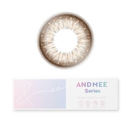 カラコン アンドミー ワンデー【ビスケット】10枚入り ANDMEE 1day UVカット カラーコンタクト ワンデー 度あり 度なし 14.5mm （ビスケット／0.00）