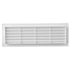 La Ventilazione P3713B White Plastic Rectangular Air Vent Grille for