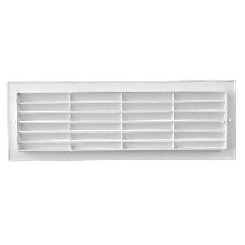 La Ventilazione P3713B White Plastic Rectangular Air Vent Grille for