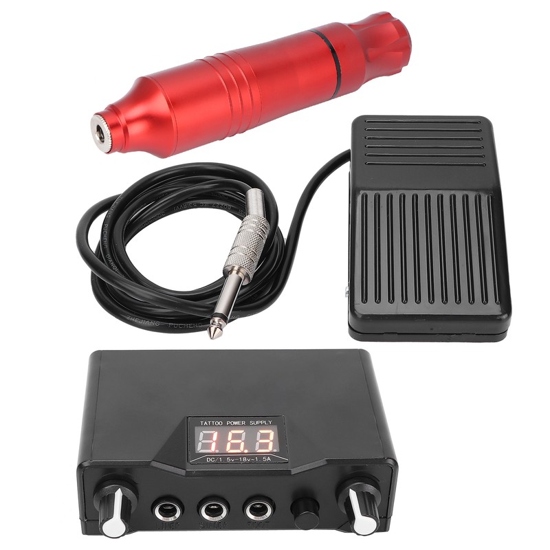 Professional Tattoo Machine Kit Tattoo Pen Foot Pedal Power Supply