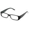 Unisex Clear Lens Plastic Fashion Glasses in Black