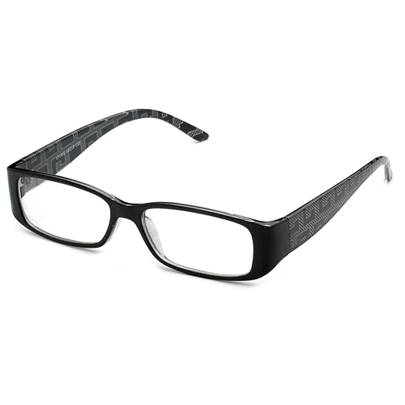 Unisex Clear Lens Plastic Fashion Glasses in Black