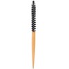Mini Round Brush Nylon Bristles Short Hair Styling Wooden Handle