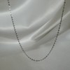 9ct White Gold Hammered Trace Chain 24 Inches